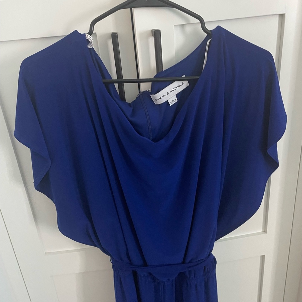 Emma & Michele Royal Blue Jumpsuit - Picture 4 of 4
